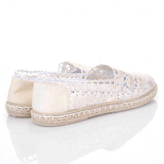 Balerinki espadryle Lace złote