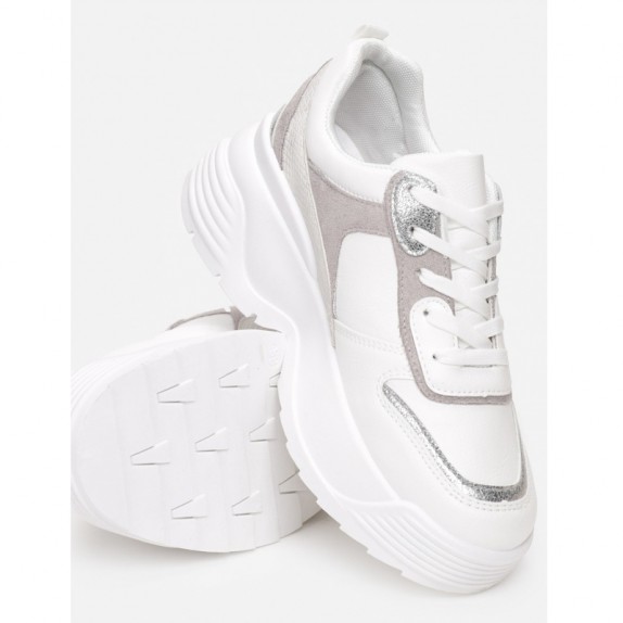 Sneakersy na platformie Alva białe