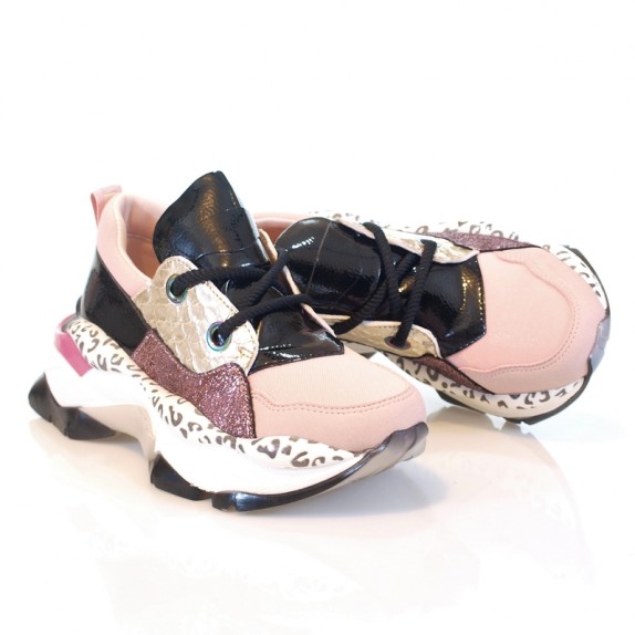 Sneakersy platforma Krisi różowe