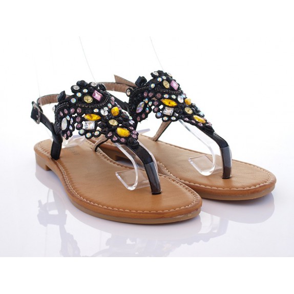 Sandały japonki kamienie Denise czarne