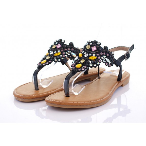 Sandały japonki kamienie Denise czarne