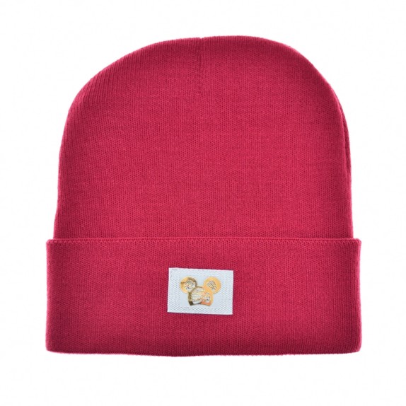Ciepła czapka zimowa Minnie różowa ciemna