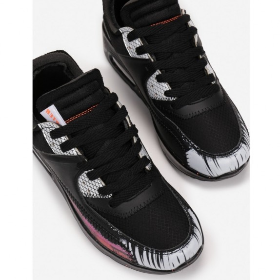 Sneakersy Lolly czarno białe