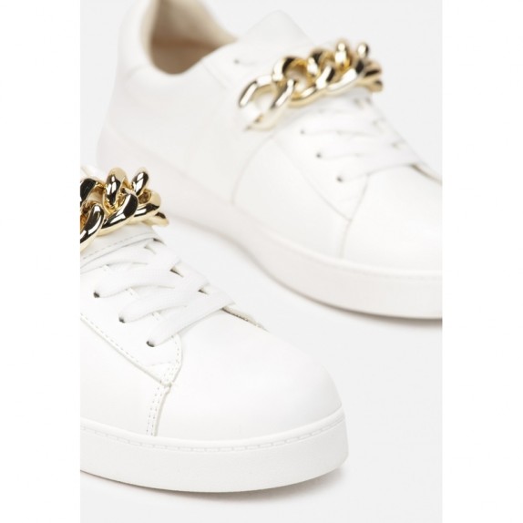Sneakersy z łańcuchem Arely białe