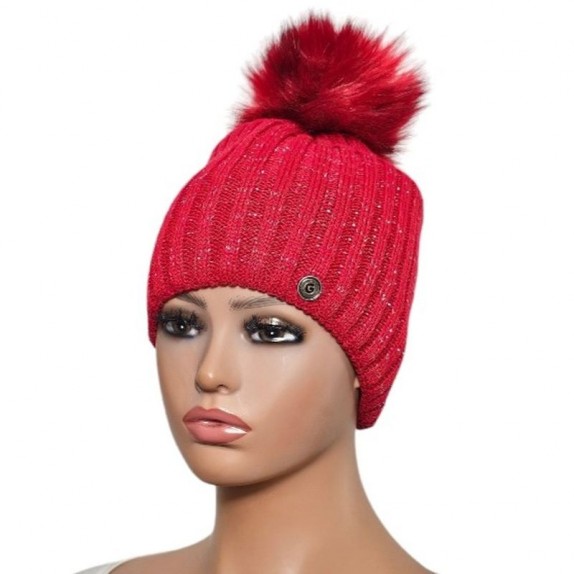 Ciepła czapka zimowa Rufi czerwona