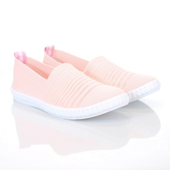 Tenisówki slip on siateczka sportowe Lucy różowe