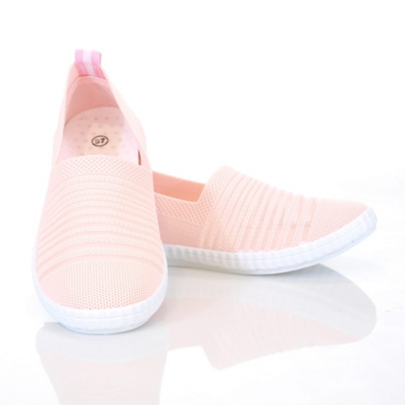 Tenisówki slip on siateczka sportowe Lucy różowe