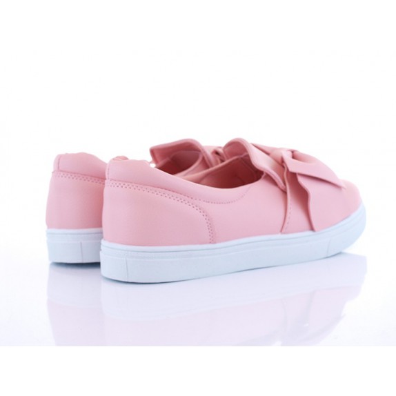Trampki slip on kokarda Ursula różowe