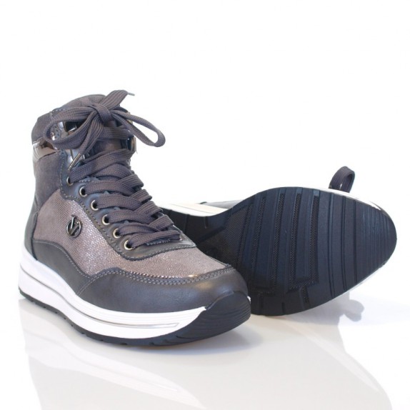 Sneakersy błyszczące Voila szare