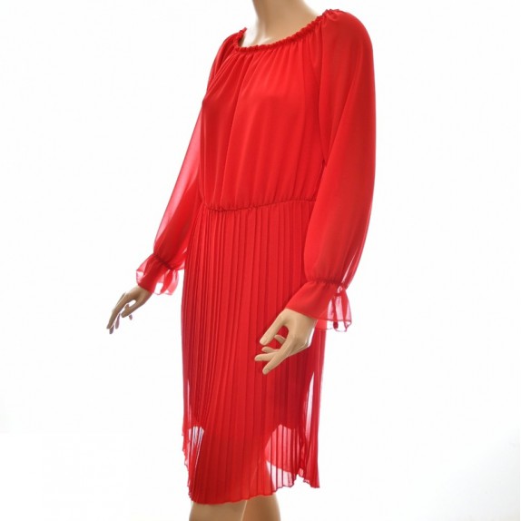 Sukienka plisowana Amalia czerwona